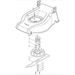 5310 PD BW SILENT - 2008 - 291577043/M08 - Mountfield Rotary Mower Blade Diagram