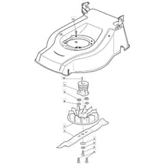 5310 PD BW SILENT - 2009 - 291577043/MI8 - Mountfield Rotary Mower Blade Diagram