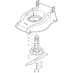 5310 PD BW SILENT - 2009 - 291577043/U - Mountfield Rotary Mower Blade Diagram