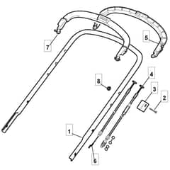 5310 PD ES - 2008 - 294538543/M08 - Mountfield Rotary Mower Upper Handle Diagram