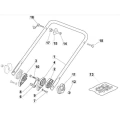 5310 PD ES - 2009 - 294538543/M09 - Mountfield Rotary Mower Lower Handle Diagram