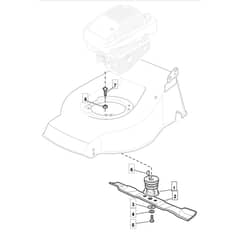 5310 PD INOX - 2008 - 29152043/MI8 - Mountfield Rotary Mower Blade Diagram