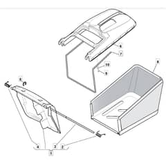 5310 PD INOX - 2008 - 29152043/MI8 - Mountfield Rotary Mower Grass Bag Diagram