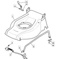 5320 PD 4S INOX - 2008 - 291592023/M08 - Mountfield Rotary Mower Deck Diagram