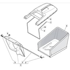 5320 PD 4S INOX - 2008 - 291592023/M08 - Mountfield Rotary Mower Grass Bag Diagram