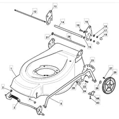5320 PD BW - 2009 - 294537023/M09 - Mountfield Rotary Mower Deck Diagram
