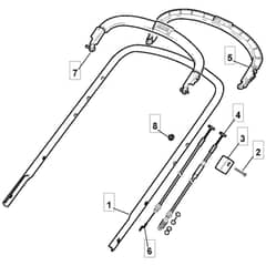 5320 PD BW - 2009 - 294537023/M09 - Mountfield Rotary Mower Upper Handle Diagram