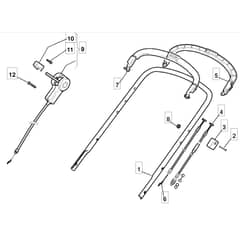 5330 PD 4S BW INOX - 2009 - 291597033/M09 - Mountfield Rotary Mower Upper Handle Diagram