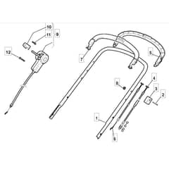 5330 PD 4S INOX - 2009 - 291592033/M09 - Mountfield Rotary Mower Upper Handle Diagram
