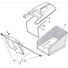 5330 PD BW - 2010 - 294537033/MTF - Mountfield Rotary Mower Grass Bag Diagram