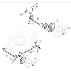 534 WSQE_B - 2017 - 295546528/AMZ - Mountfield Rotary Mower Height Adjusting Diagram