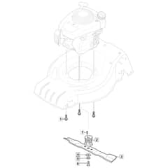 534 WSQE_B - 2017-2019 - 295546628/AMZ - Mountfield Rotary Mower Blade Diagram