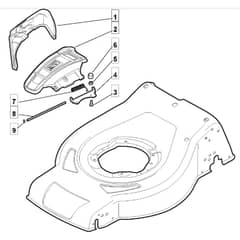 534 WSQE_B - 2017-2019 - 295546628/AMZ - Mountfield Rotary Mower Ejection Guard Diagram