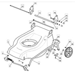 5365 TRHV - 2010 - 291597033/MFR - Mountfield Rotary Mower Deck Diagram