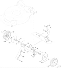 Hayter Osprey 53 - 345A (400000001 - 999999999) - Rear Wheel Assembly