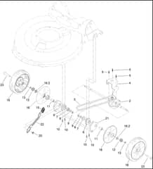 Hayter Osprey 53 - 346A (400000001 - 999999999) - Rear Wheel Assembly