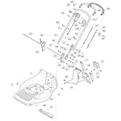 550 R - 2005 - 12-9786-80 - Mountfield Rotary Mower Handle Diagram