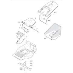550 R PD_H - 2006 - 12-9704-81 - Mountfield Rotary Mower Blade Diagram
