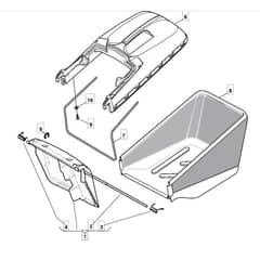 553 R_ES - 2008 - 292555543/UM8 - Mountfield Rotary Mower Grass Bag Diagram