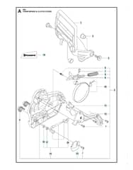 Husqvarna 555 - Chain Brake & Clutch Cover