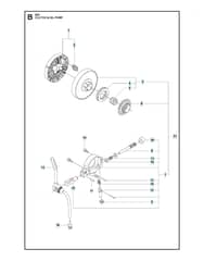 Husqvarna 555 - Clutch & Oil Pump