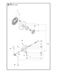 Husqvarna 560XPG - Clutch & Oil Pump