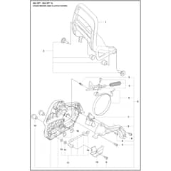 Husqvarna 564 XP G - 970711620 - Chain Brake And Clutch Cover