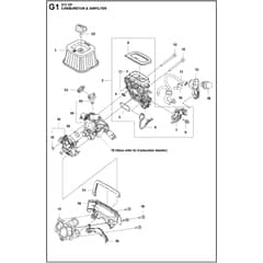 Husqvarna 572 XP G - 966733420 - Carburetor And Air Filter