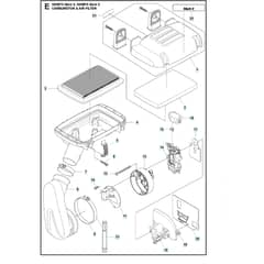 Husqvarna 580BFS Mark II – 580BTS Mark II - Carburetor / Air Filter