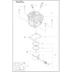 Husqvarna 592 XP G - 970493454 - Cylinder Piston