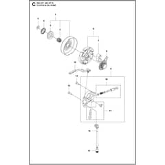 Husqvarna 592 XP G - 970493454 - Clutch And Oil Pump
