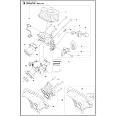Husqvarna 592 XP G - 970493454 - Carburetor And Air Filter