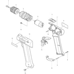 Makita 6096D - Cordless Driver Drill - Power Tool Diagram