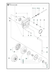 Husqvarna 61 - Clutch & Oil Pump