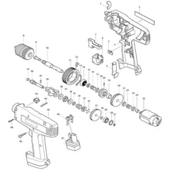 Makita 6200D - Cordless Driver Drill - Power Tool Diagram