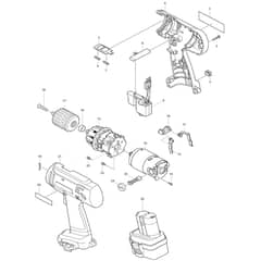 Makita 6203D - Cordless Driver Drill 10mm - Power Tool Diagram