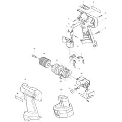 Makita 6214D - Cordless Driver Drill - Power Tool Diagram