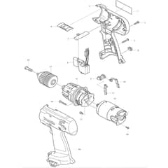 Makita 6216D - Cordless Driver Drill - Power Tool Diagram