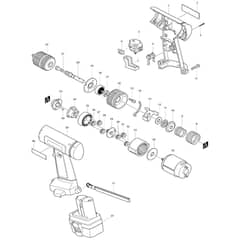 Makita 6222D - Cordless Driver Drill - Power Tool Diagram