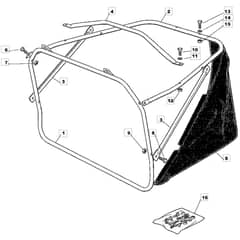625M - 2003 - 	13-2659-13 - Mountfield Ride On Mower Grasscatcher Diagram