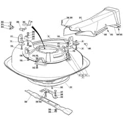 625M - 2006 - 13-2659-16 - Mountfield Ride On Mower 63cm Deck Diagram