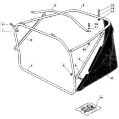 625M - 2006 - 13-2659-16 - Mountfield Ride On Mower Grasscatcher Diagram