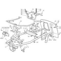 625M - 2003-2006 - 299970613/MOU - Mountfield Ride On Mower Frame Diagram