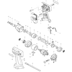 Makita 6916D - Cordless Impact Driver - Power Tool Diagram
