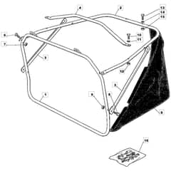 725M - 2003 - 13-2657-13 - Mountfield Ride On Mower Grasscatcher Diagram