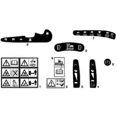 725M - 2003 - 13-2657-13 - Mountfield Ride On Mower Labels Diagram