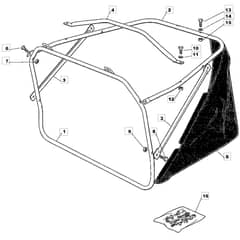 725M - 2004 - 13-2657-14 - Mountfield Ride On Mower Grasscatcher Diagram