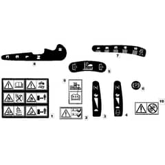 725M - 2005 - 13-2657-15 - Mountfield Ride On Mower Labels Diagram