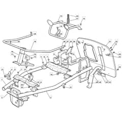 725M - 2008 - 299971533/M08 - Mountfield Ride On Mower Frame Diagram