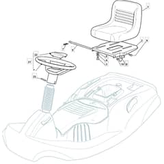 725M - 2008 - 299971533/M08 - Mountfield Ride On Mower Seat Diagram